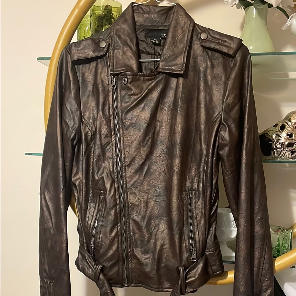 Vintage Forever 21Brown Leather Jacket (000410)